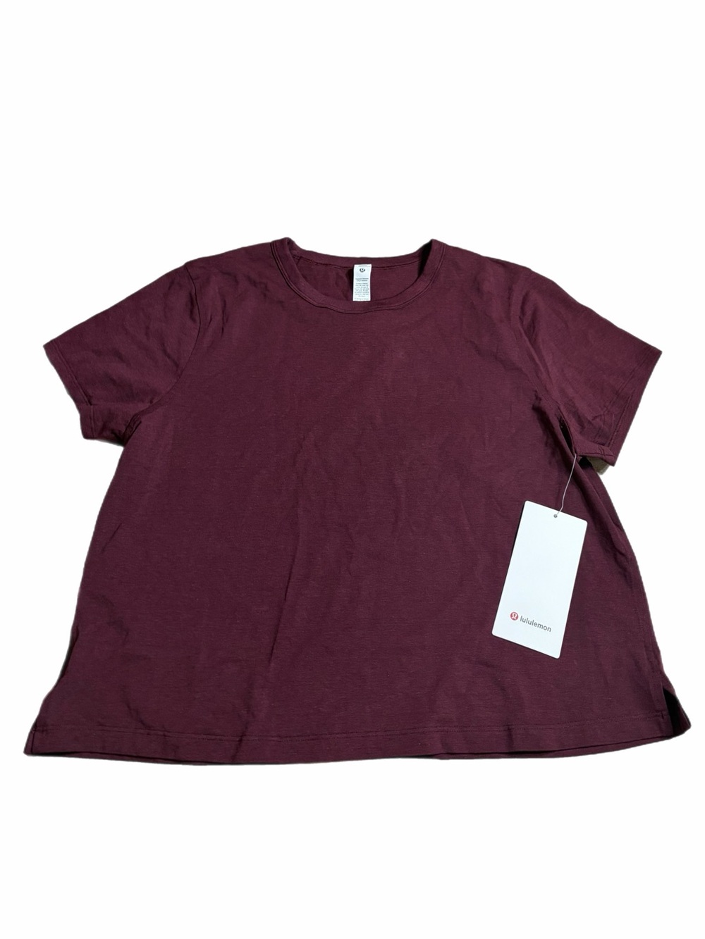 NWT Lululemon Classic-Fit Cotton-Blend Tee (Garnet) Size 12